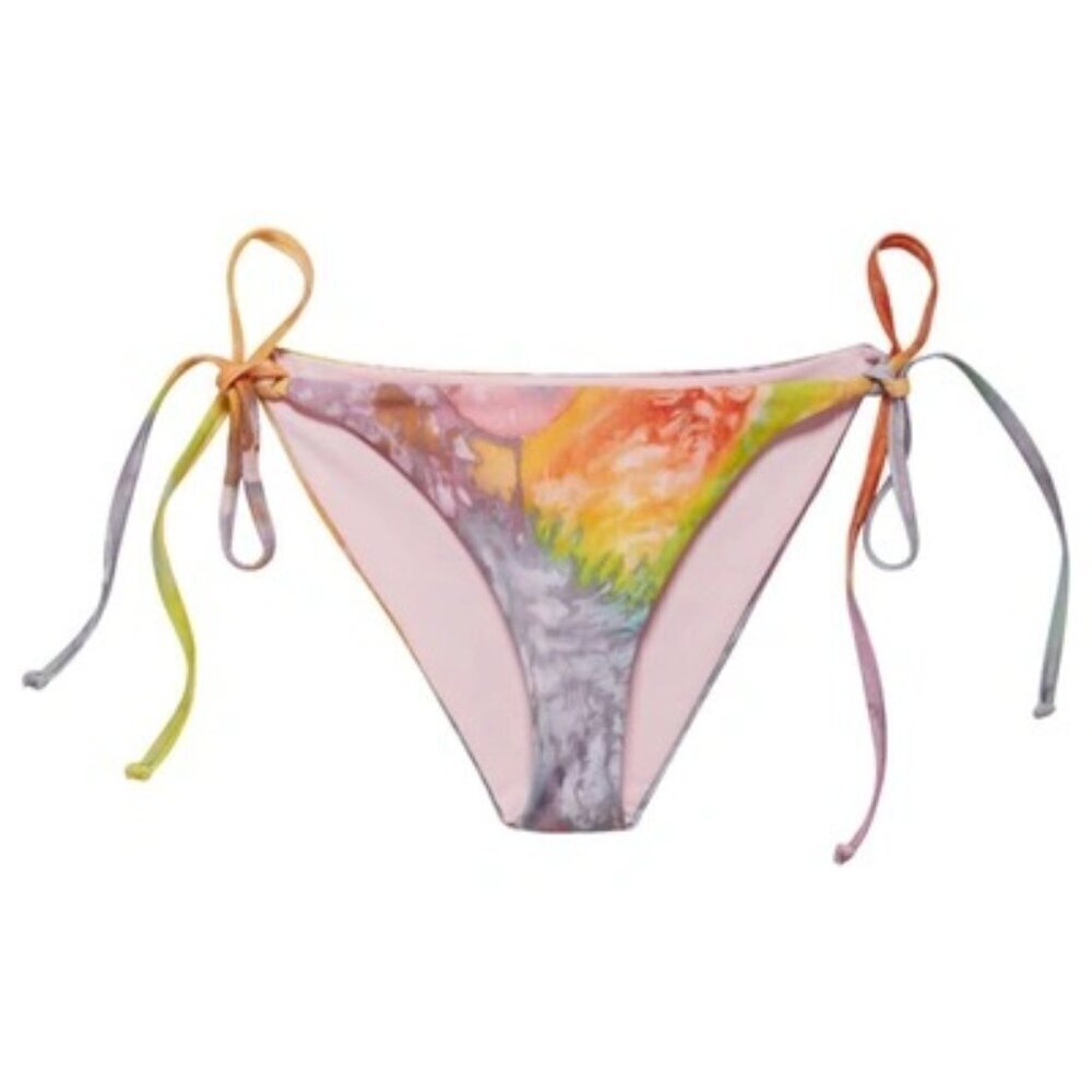 Mara Hoffman Lei Tie Dye String Bikini Bottom in Multicolor Size XL NEW